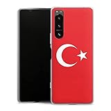 DeinDesign Coque en Silicone Compatible avec Sony Xperia X5 IV Etui Silicone Coque Souple Turquie Drapeau Drapeaux
