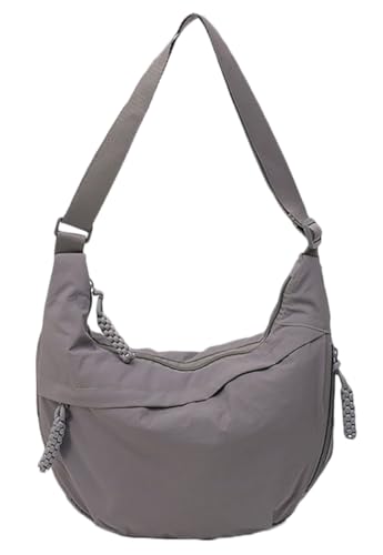 Image of Hobo Bag for Women Men Crescent Shoulder Bag Retro Nylon Canvas Crossbody Bag Slouchy Corduroy Dumpling Bag Purse | Retro