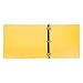 Samsill Economy 3 Ring Binder Organizer, 2 Inch Round Ring Binder, Customizable Clear View Cover, Yellow Binder