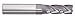 Carbide End Mill, 3/8" Shank Diameter, 2 Flute, Single, 6", Extended