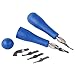 Falling in Art Block Cutters- Craft Linoleum Carving Tools with 6 Type Blades and 2 Plastic Storage Handles