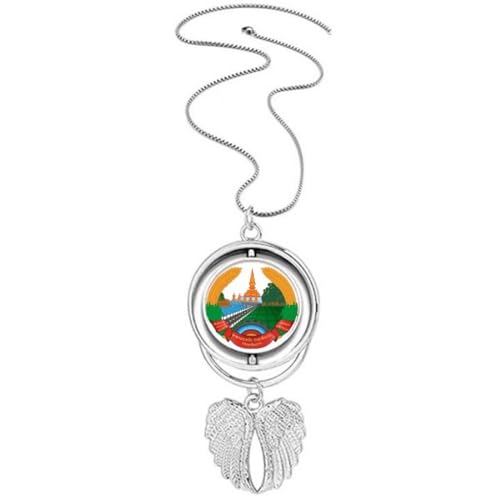 Collier Laos ailes d'ange rotatives, le cadeau idéal sur l'Asie
