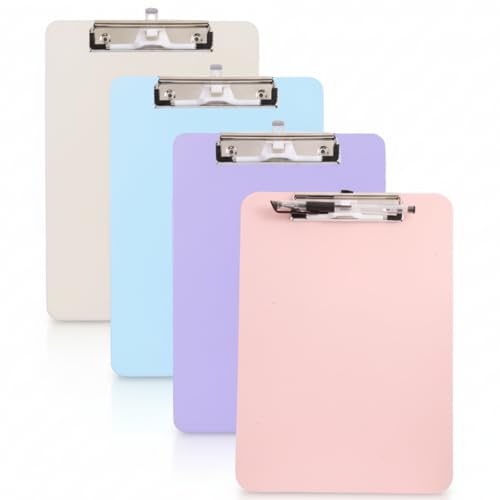 Porte-bloc plastique pastel A4 avec porte-stylo pour l'organisation du bureau