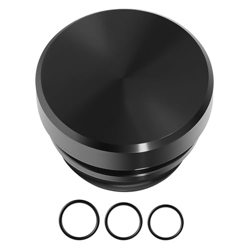 Image of Cigarette Lighter Cover, Dustproof Car Cigarette Lighter Plug Parts, Aluminum Plugs Cover, Waterproof Dustproof Cigarette Lighter Socket Cap for SUV Truck with 12V Power Source (Black)