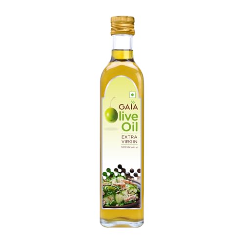 Image of GAIA Extra Virgin Olive Oil,500Ml Bottle|Heart Healthy Superfood,Natural&Cold Extracted Olive Oil Ideal For Drizzling On Salads&Sauteed Vegetables Packed With Anti-Aging Benefits&Improved Digestion
