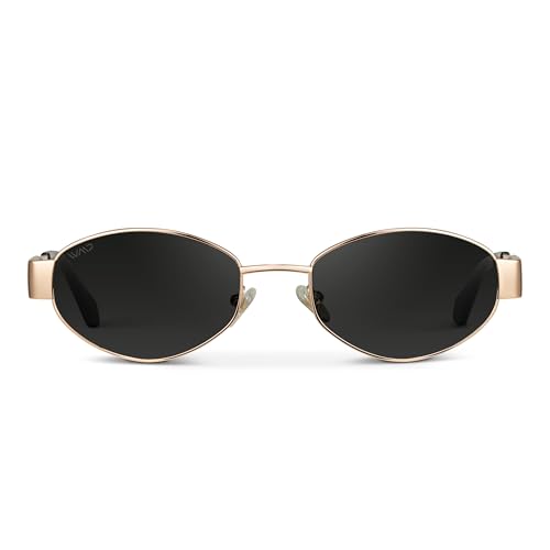 WMP Eyewear - Women's Retro Oval Sunglasses, Trendy Small Frame, 90s Inspired Fashion2