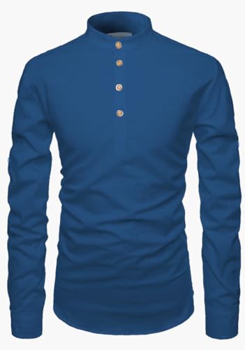 Image of Men's Cotton Blend Short Playful Mix Color Kurta - Pack 2