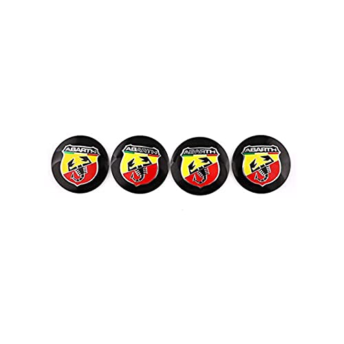 4x Radnabenkappen Mittelabdeckung Emblem Aufkleber Radnabenabdeckung Aufkleber für Fiat Abarth Skorpion
