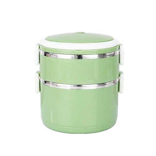 ALCXAZS Fiambrera elegante experiencia a la hora del almuerzo elección de moda fiambrera eléctrica multifuncional aislada, Verde Nórdico