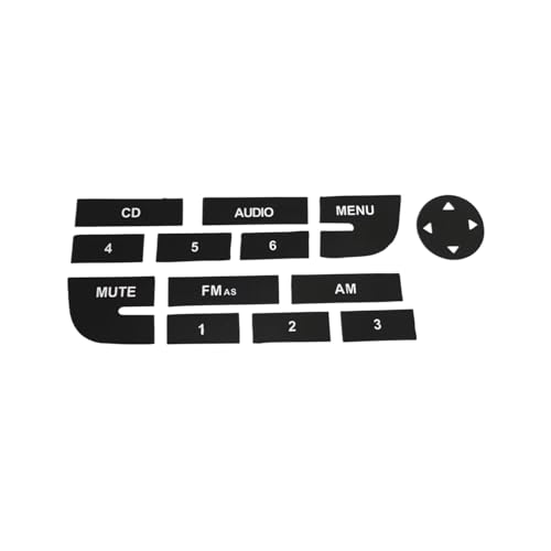 Sticker bouton auto Fiat Grande Punto noir mat pour la restauration précise de la radio