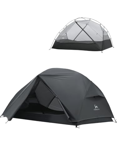 Carpa para mochilero ligera para 2 personas Roveity RQ-SY2R, impermeable 4000mm, doble capa, liviana, para 3 estaciones miniatura 1