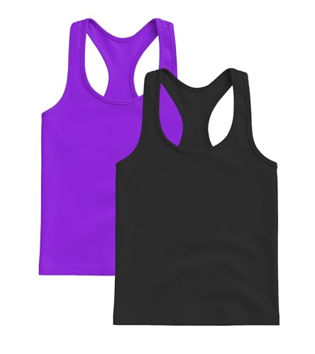 Image of Kurve Premium Girls Seamless Supersoft Wide Strap Comfortable Racerback Tank (Made with Love in The USA)