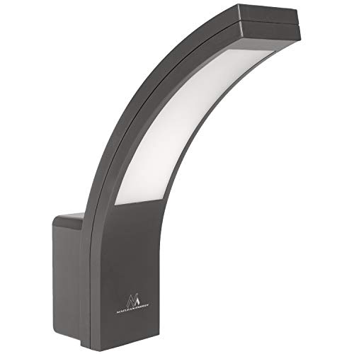 Maclean MCE343 LED Außenwandleuchte | 10W 800lm Neutralweiß 4000K | IP54 Fassadenlampe für Garten Terrasse Hof Garage Wand | Grau