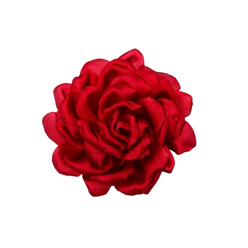 Image of CSIYANJRY99 Dainty Feather & Rose Flower Large Brooch Lapel Pins Delicate Elegant Handmade Flower Brooches Pin Classic for Wedding Party Dance Banquet for Women Dress Suit Ceremony Clothes Accessories Jewelry Valentine's Day Gifts