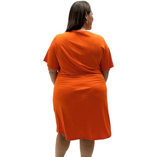 Vestido Secret Glam Curto Manga Curta Plus Size Feminino