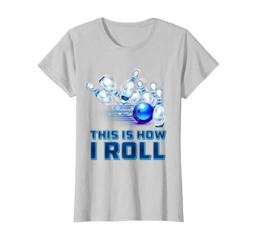 This is How I Roll Bowling T-Shirt, Women, Silver Grey, 3X-Large