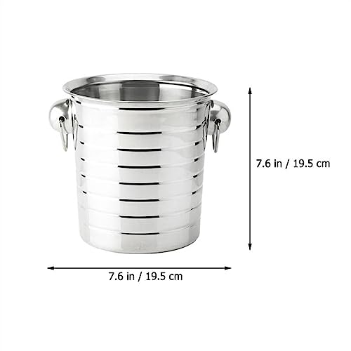 Cubo de hielo resistente de acero inoxidable con función de congelador portátil 3