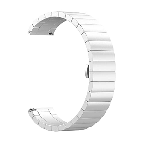 Bracelet d'acier 20mm argenté en maille milanaise pour montre