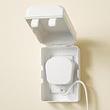 Extra Large Electrical Outlet Box, Indoor Wall Electrical Outlet Cover, Baby Safety Plug Cover, Easy to Use, Large Interior Space. (1 Pack, White)