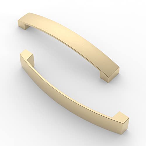 FURNIWARE 10 Pieces Furniture Pull, 128mm Hole Distance, Arch Cabinet Pull, Kitchen Pull for Kitchen Cupboard Door Bathroom