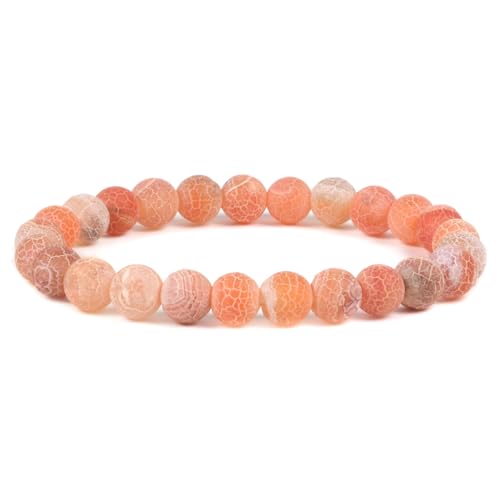 Image of Justinstones Gem Semi Precious Gemstone 8mm Round Beads Stretch Bracelet 7 Inch Unisex