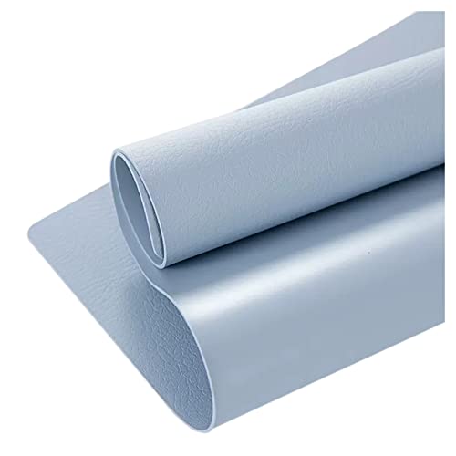 Alfombrilla de Ccuero para Escritorio, Alfombrilla Ratón Grande de Cuero, Alfombrilla Cubre Mesa Oficina, Antimanchas, Anti-calor, Impermeable, Tapete de Protector de Mesa (Size:60*120cm,Color:Azul)