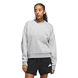 adidas Women's Cozy Holiday Graphic Sweatshirt, Medium Grey Heather, X-Large