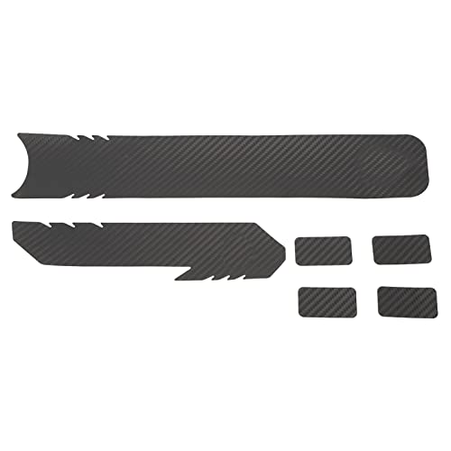 Cinta de protección para cuadro de bicicleta plplaaoo, estilo fibra de carbono, de cuero sintético, antiarañazos y antifricción, 6 piezas miniatura 1