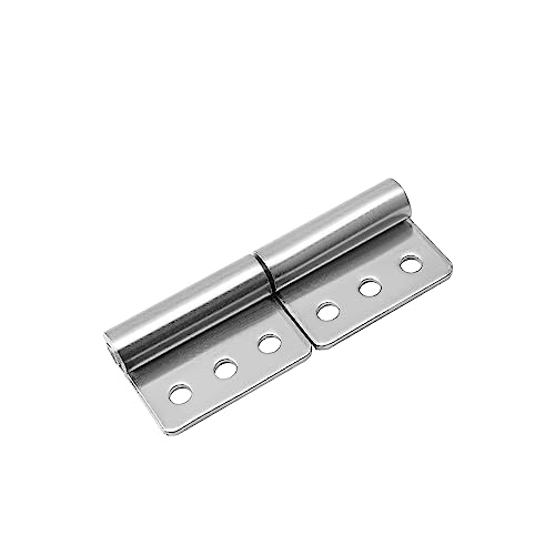 Aicosineg 2Pcs Stainless Steel Detachable Hinges 3.94 X 2.36 X 0.12 Inch (Lxwxt) Right Hand Db033-7 Slip Lift Off Hinge Joint Flag Hinges For Cabinet Home Door Hardware Silver Tone #TOP4