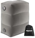 Maliton Inflatable Travel Foot Rest Pillow, Toddler Airplane Bed, Car Seat Foot Rest for Kids, Adjustable Height Leg Rest Pillow for Airplane, Home, Office, Bedroom(Black, 1 Pack)