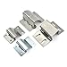 Concealed Bending Load Bearing Interior Hinge Stainless Steel Industrial Welding Door Invisible 1Pcs(Non-porousdarkhinge[carbonsteel])