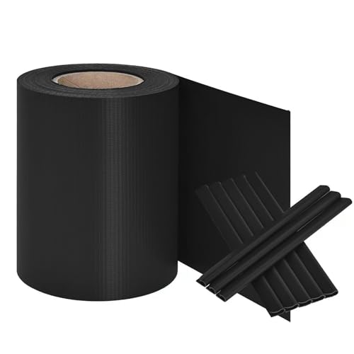 Tiras para vallas exteriores, láminas de PVC resistentes a la intemperie con protección UV, a prueba de viento e impermeables, para jardín y balcón, vallas decorativas en 71 tamaños (7,5 x 196,7