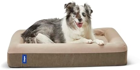 Casper Dog Bed, Plush Memory Foam, Large, Sand, 35.0"L x 45.0"W x 7.0"Th