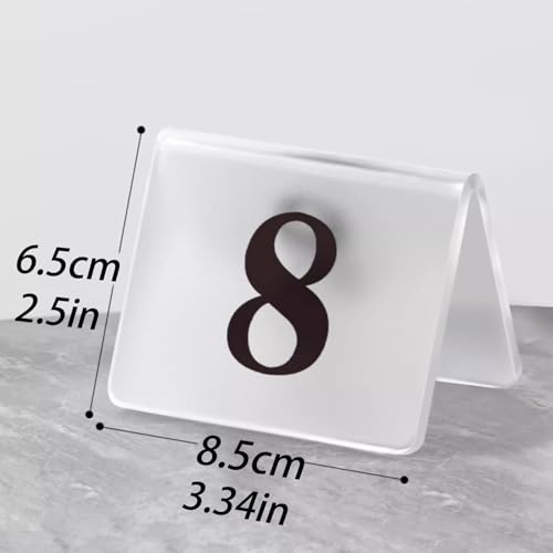 Plaque d'immatriculation de table transparente acrylique pour restaurant - 5