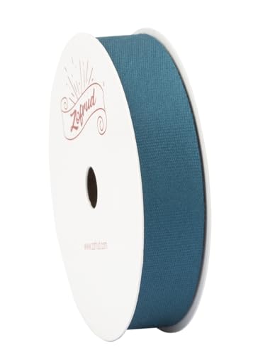 Zofrud Teal Cotton Ribbon - 16mm x 9 Meters - Ideal for Gift Wrapping Sewing, and Crafts, 16mm x 9M