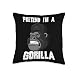 Pretend I'm A Gorilla Halloween Costume Throw Pillow