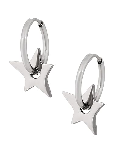Sacina Star Hoop Earrings Y2k, Y2k Emo Punk Grunge Goth Earrings, Emo Jewelry, Christmas Jewelry Gift For Women