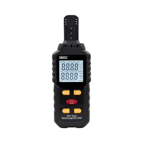 Mcbazel 3 en 1 Medidor Digital EMF, Probador de Radiación Electromagnética con Pantalla LCD retroiluminada, Dispositivo LCD portátil, Mini Detector EMF para uso en el Hogar, Oficina, Exteriores