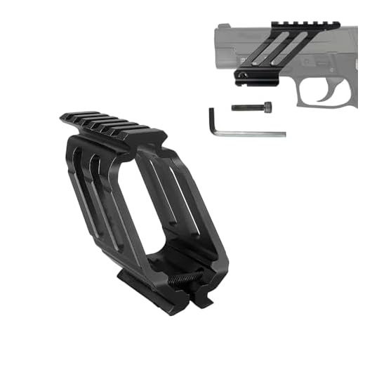 ProWildGear Aluminum Easy to Install Universal Pistol Mount 21mm Rail for Scope Red Dot Sight Flashlight