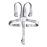 High Chair Straps Replacement, High Chair Harness, Adjustable 5-Point Safety Belt for Baby, for Stroller High Chair Pram Buggy Children Kid Pushchair(Grey)