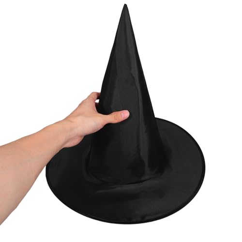 Chapeaux de sorcière noirs en tissu portable NUOBESTY pour mascarades