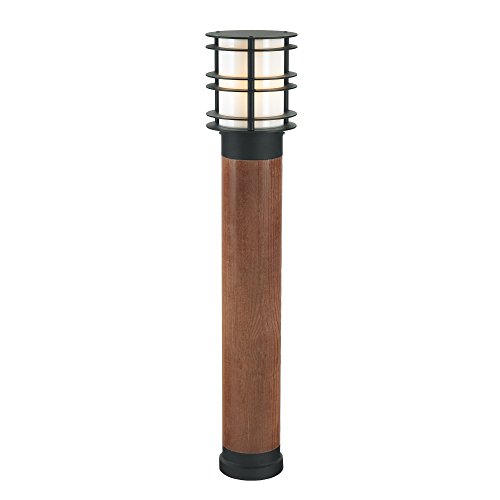 Stockholm Large Wooden Bollard E27 Black