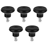 PACKOVE 5 Stück Bürostuhlrollen aus PU mit 2 Zoll Durchmesser Verschleißfest und Brembar für Büromöbel Laminat und Hartböden