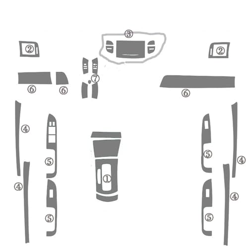 Accessoire style voiture carbone argent pour panneau commande poignée porte Nissan