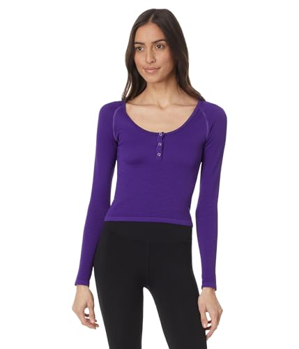 Free People Women's Bail Out Long Sleeve Layer, Dark Amethyst