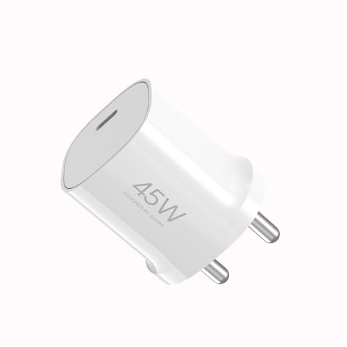 Image of Xiaomi 45W GaN Charger, Type C Port with QC & PD Technology Compatible with MacBook Charging, iPhone, iPad, Xiaomi, Redmi, Mi, Samsung, Oneplus, Oppo, Vivo Phones (with Cable)