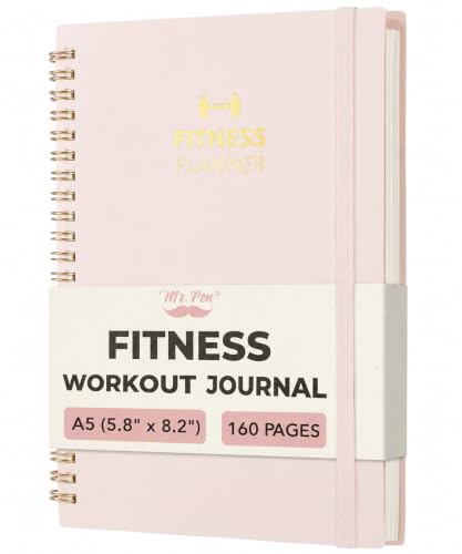 Mr. Pen- Fitness Workout Journal for Women & Men, 5.8" x 8.2", 160 Pages