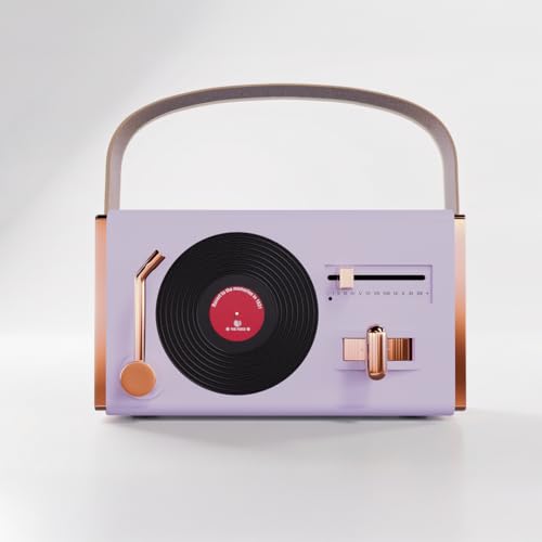 Image of Walta Elite Retro Pro Portable Bluetooth Speaker, 16W, Purple, Vintage Style, TWS Mode, BT 5.4, Type-C Charging, 5Hrs Playtime