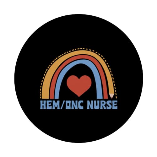 Beautiful Hem/Onc Nurse Boho Rainbow Apparel Hem Onc Nurses PopSockets Swappable PopGrip, Black - Image 3