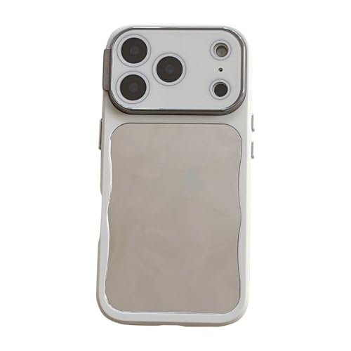 �ySUYYPW�z�K�p iPhone 17 Pro max �P�[�X �w�� 3D �E�F�[�u�f�U�C�� ���b�v�� �~���[ �K�[���Y ���� ���C�N ��phone17Promax �g�уJ�o�[ �� ���ϋ� �K�[���[ �W���G���[ �A�C�t�H��17�v���}�b�N�X �X�}�z�P�[�X 